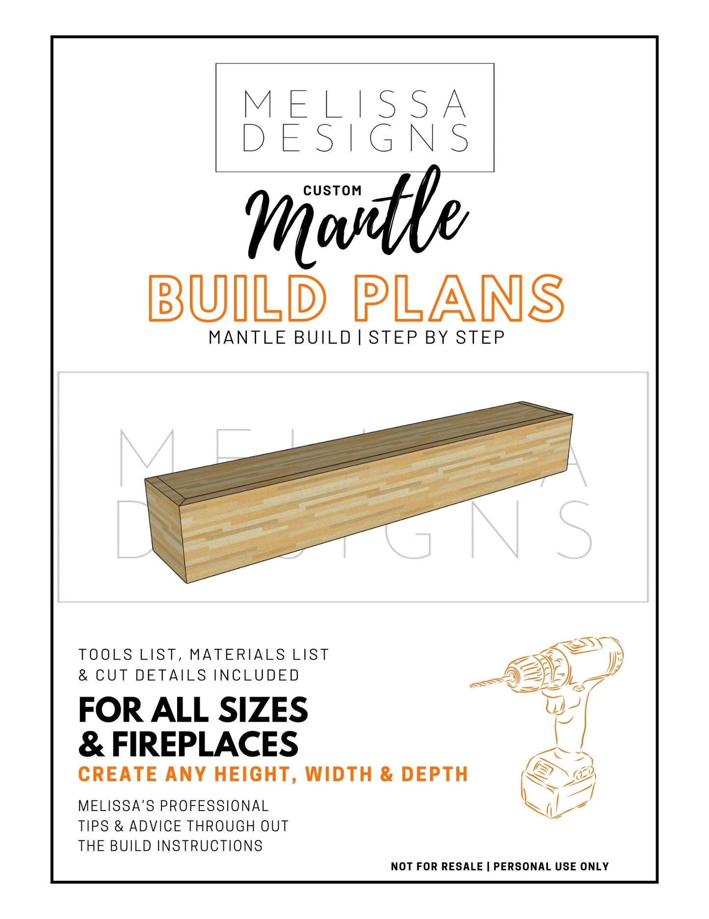 CUSTOM WOOD MANTLE BUILD PLANS