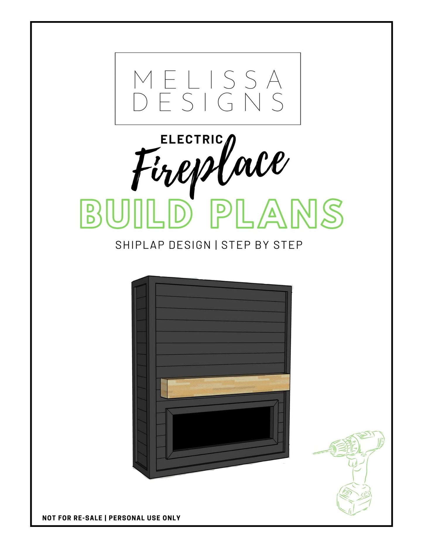 SHIPLAP ELECTRIC FIREPLACE BUILD PLANS