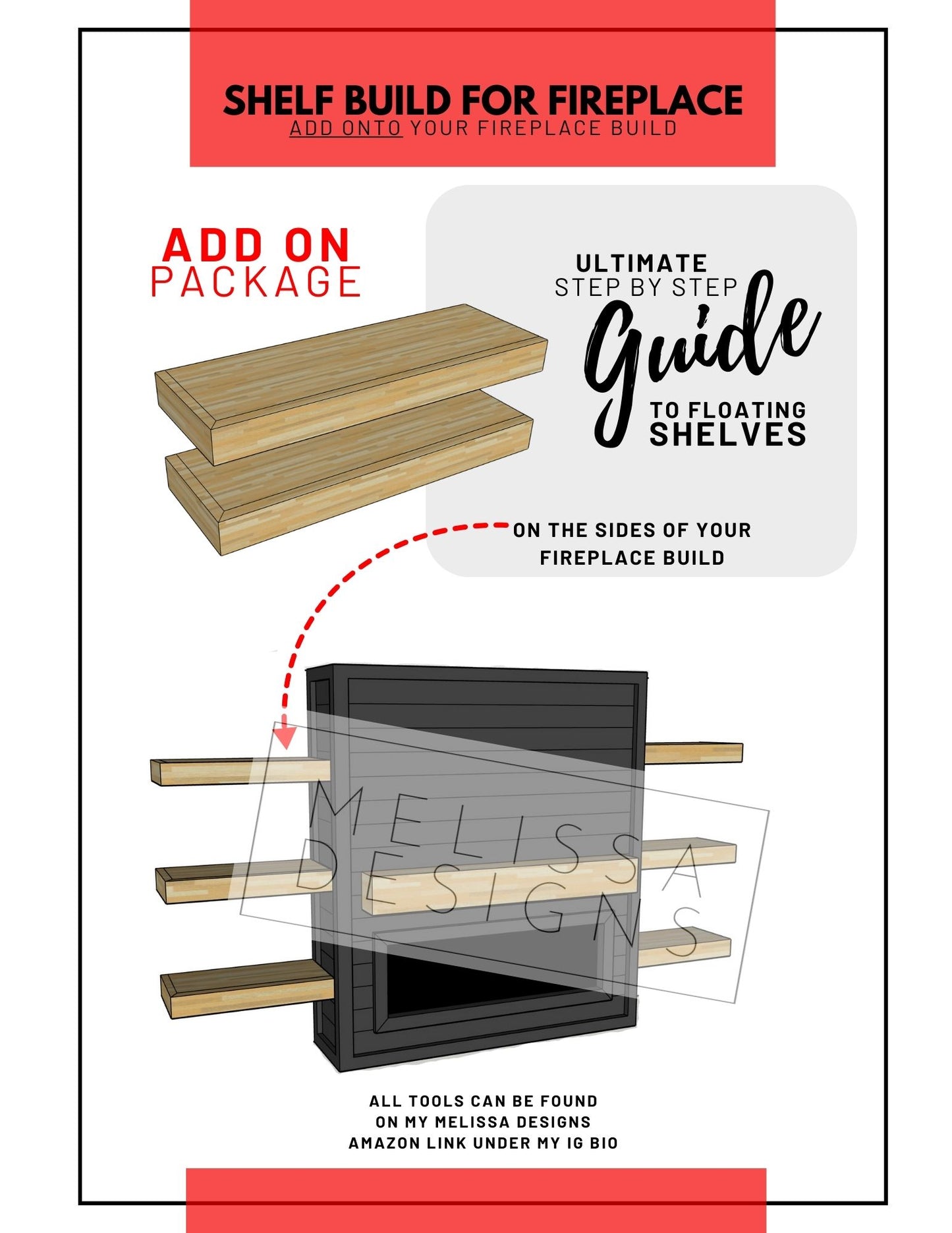 CUSTOM FLOATING SHELVES BUILD PLANS (FOR FIREPLACE BUILD)