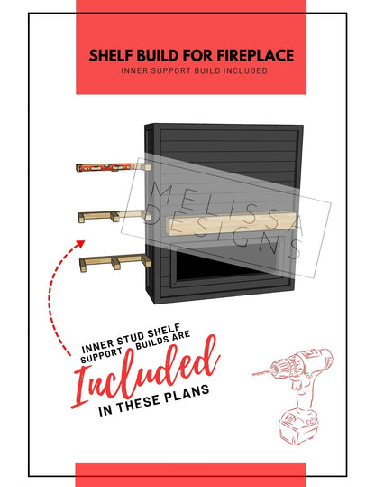 CUSTOM FLOATING SHELVES BUILD PLANS (FOR FIREPLACE BUILD)