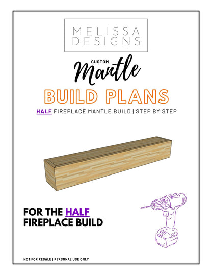 HALF ELECTRIC FIREPLACE BUILD PLANS + MANTLE PLANS