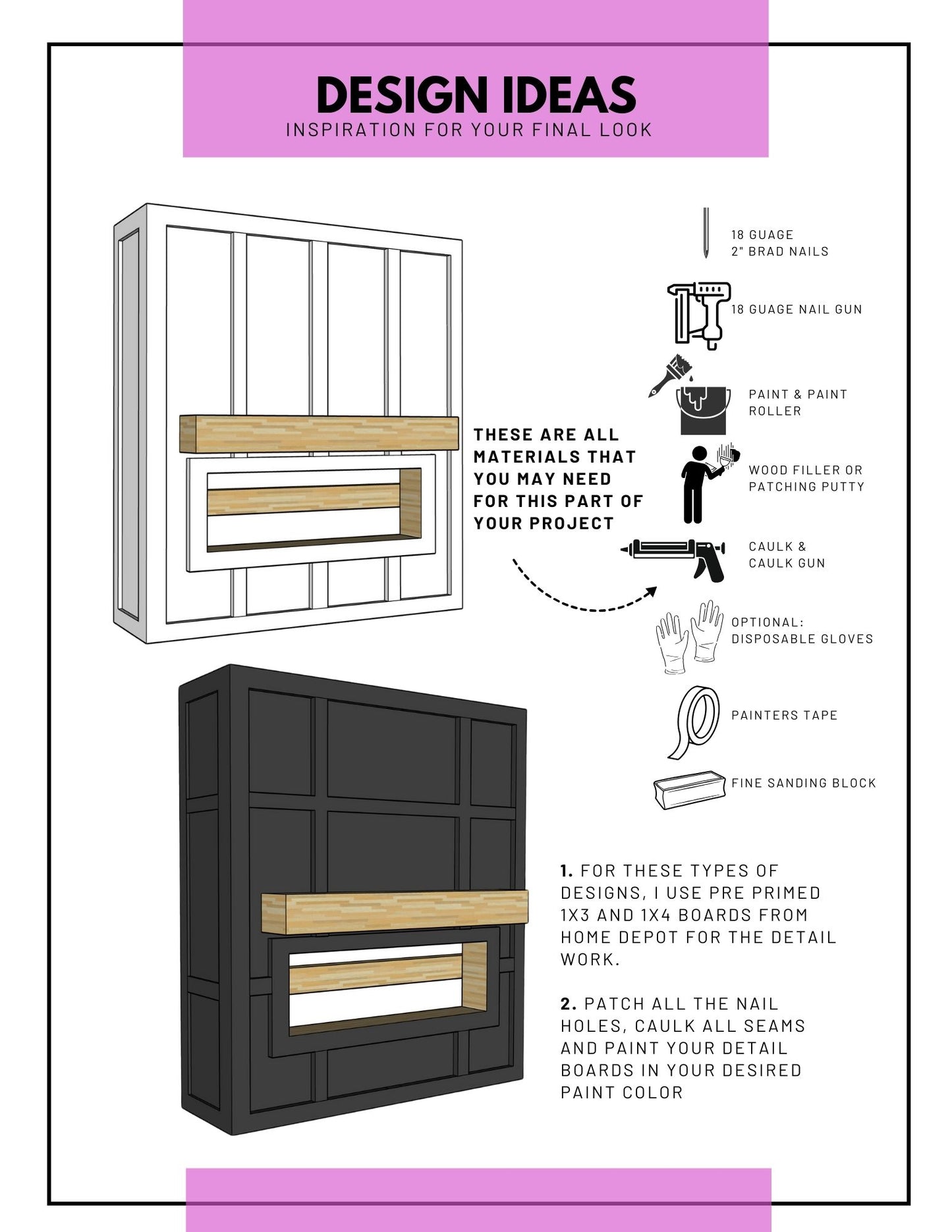 BASE FRAME STRUCTURE FIREPLACE BUILD PLANS