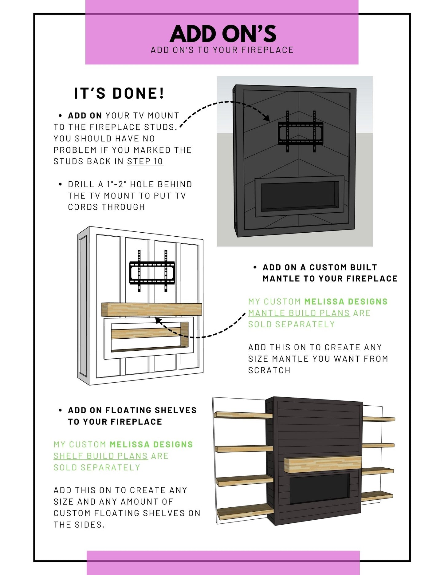 BASE FRAME STRUCTURE FIREPLACE BUILD PLANS