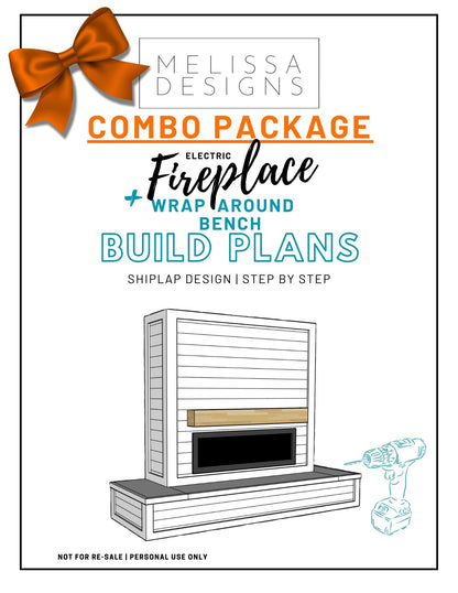 WRAP AROUND FIREPLACE & BENCH COMBO PACK BUILD PLANS
